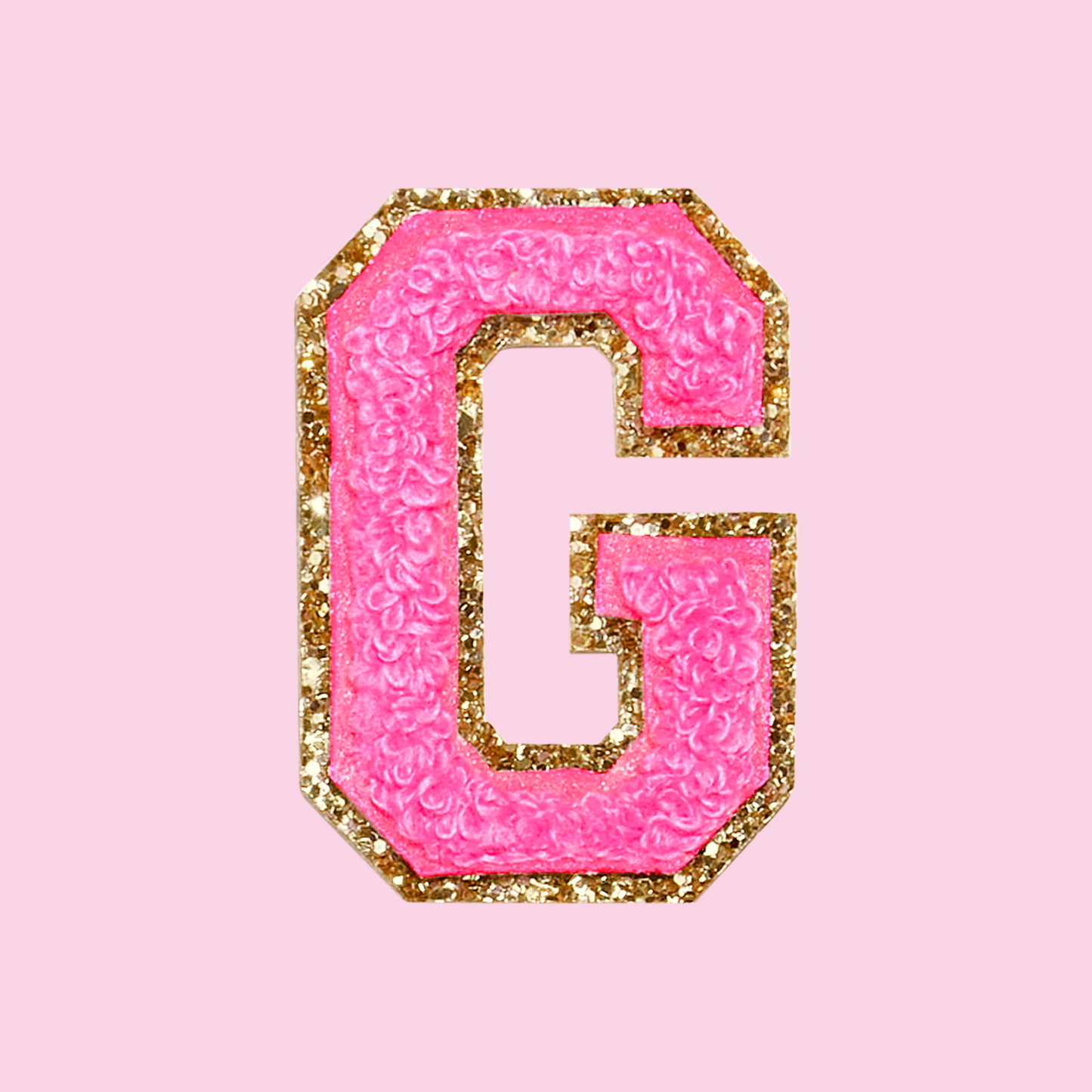 MINI CHENILLE VARSITY LETTER PATCH - NEON PINK