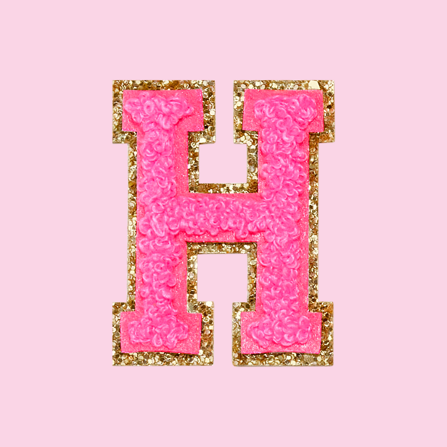 MINI CHENILLE VARSITY LETTER PATCH - NEON PINK