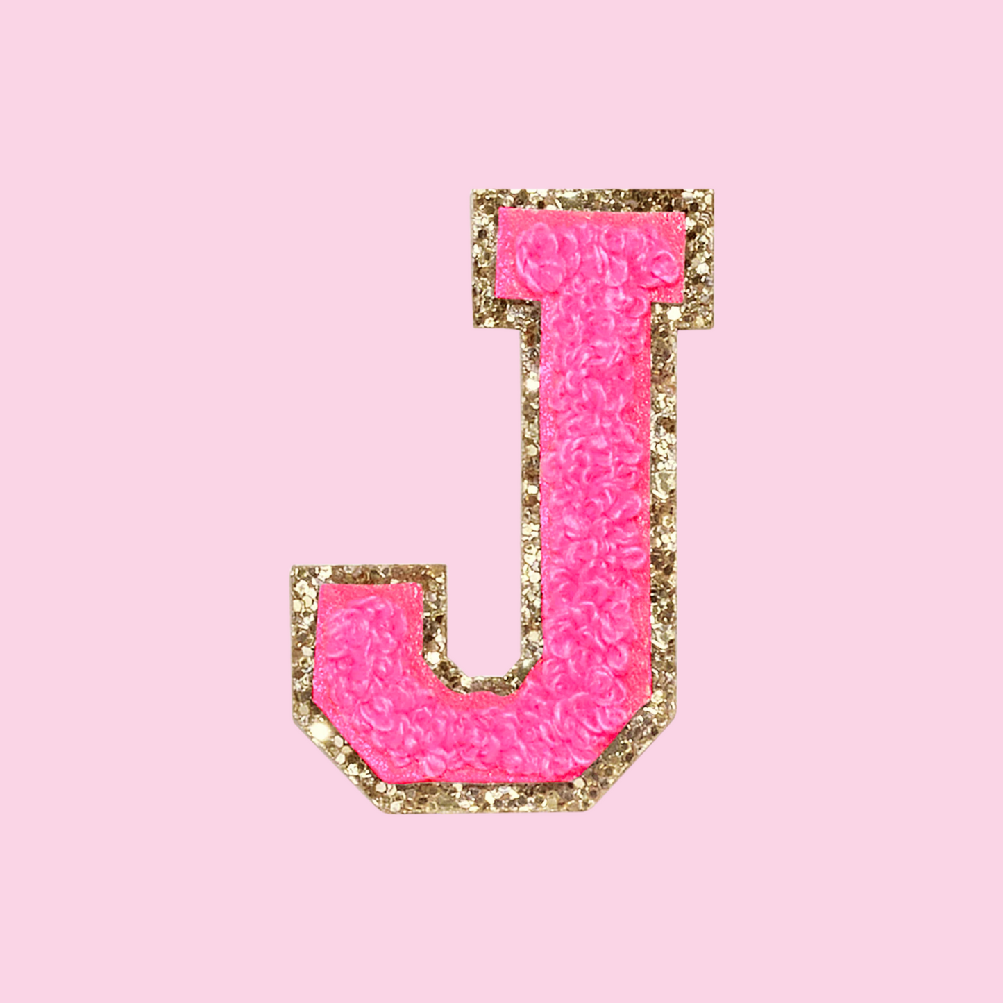 MINI CHENILLE VARSITY LETTER PATCH - NEON PINK