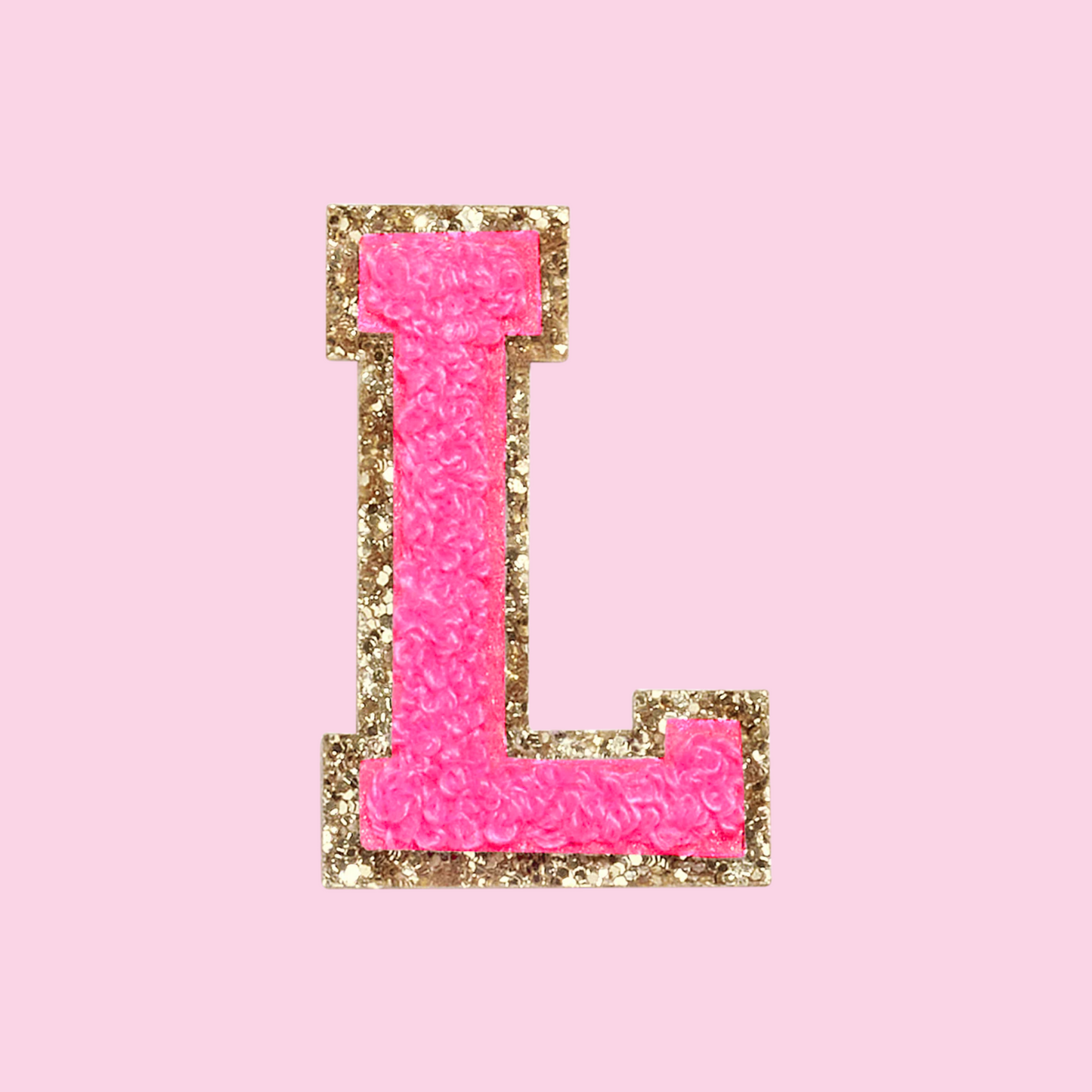 MINI CHENILLE VARSITY LETTER PATCH - NEON PINK