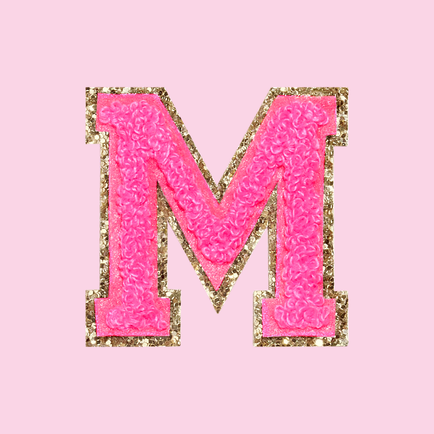 MINI CHENILLE VARSITY LETTER PATCH - NEON PINK