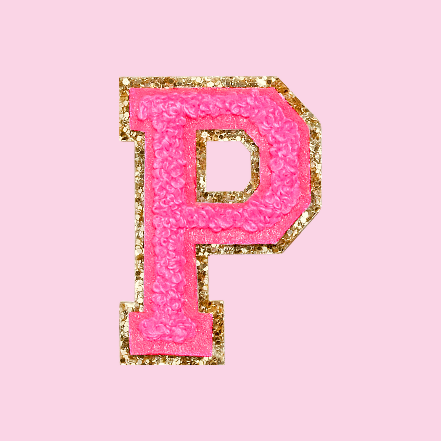 MINI CHENILLE VARSITY LETTER PATCH - NEON PINK