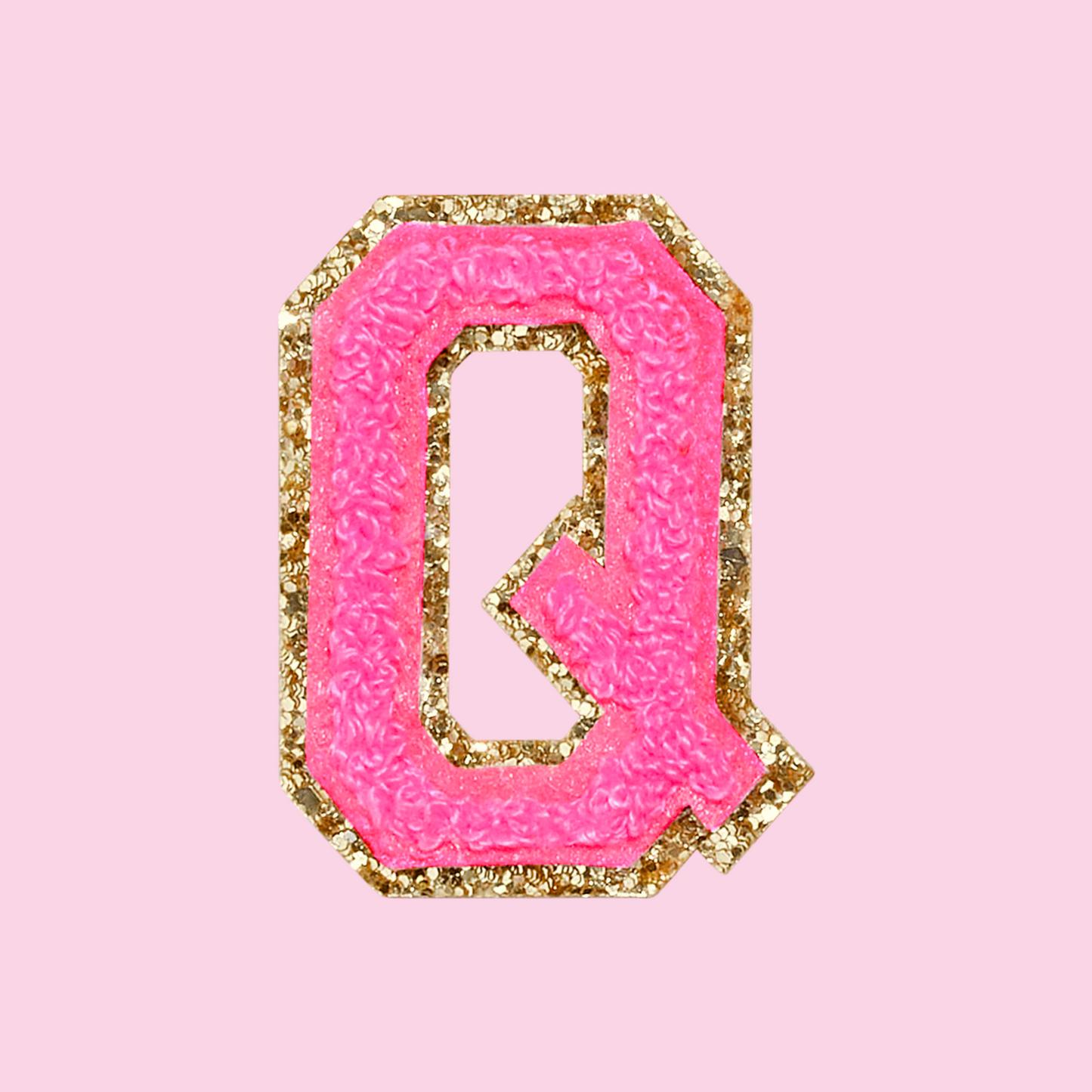 MINI CHENILLE VARSITY LETTER PATCH - NEON PINK