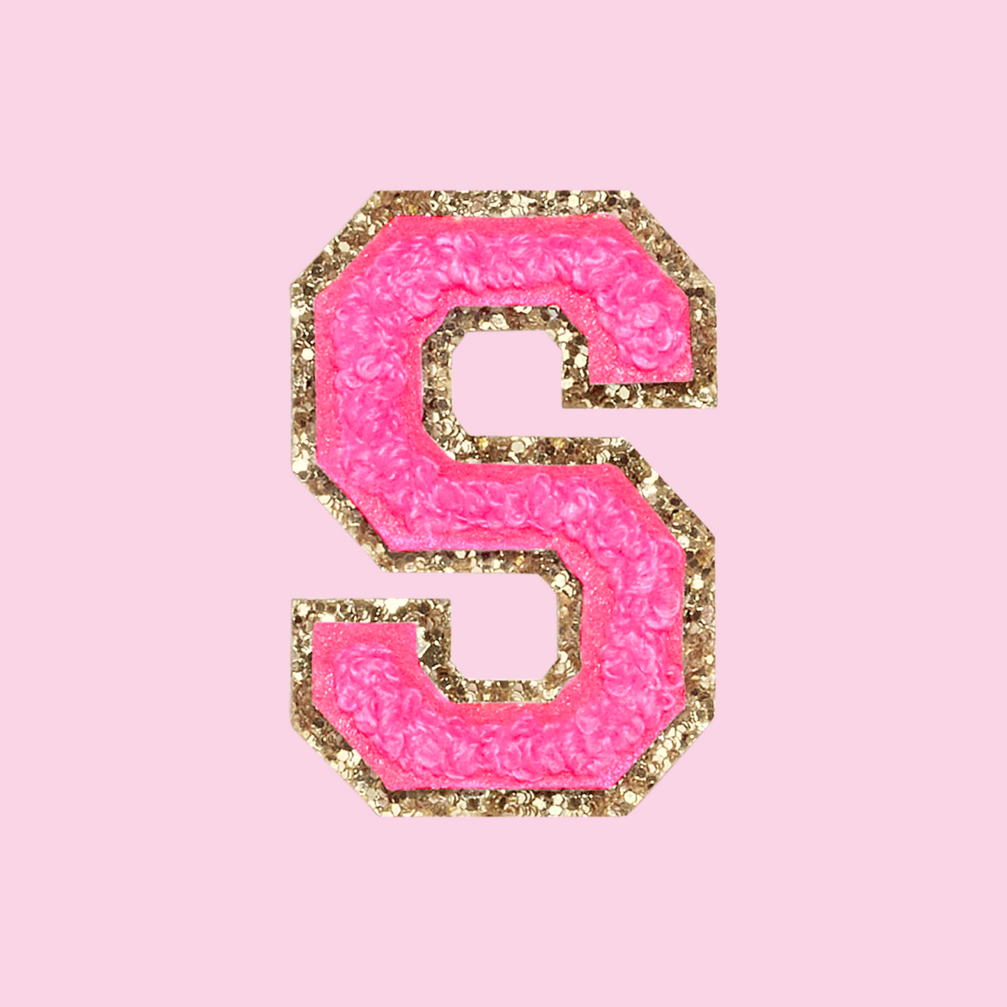 MINI CHENILLE VARSITY LETTER PATCH - NEON PINK