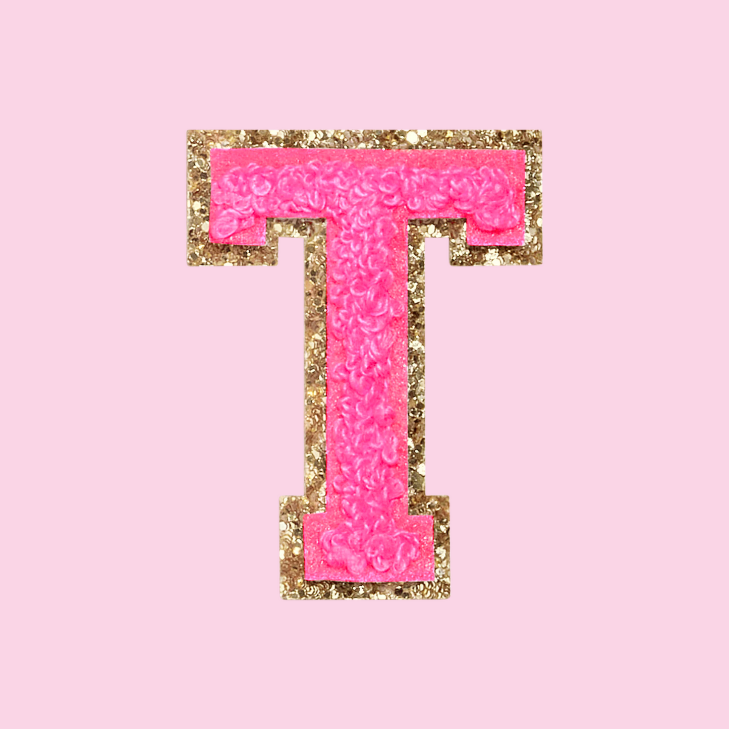 MINI CHENILLE VARSITY LETTER PATCH - NEON PINK