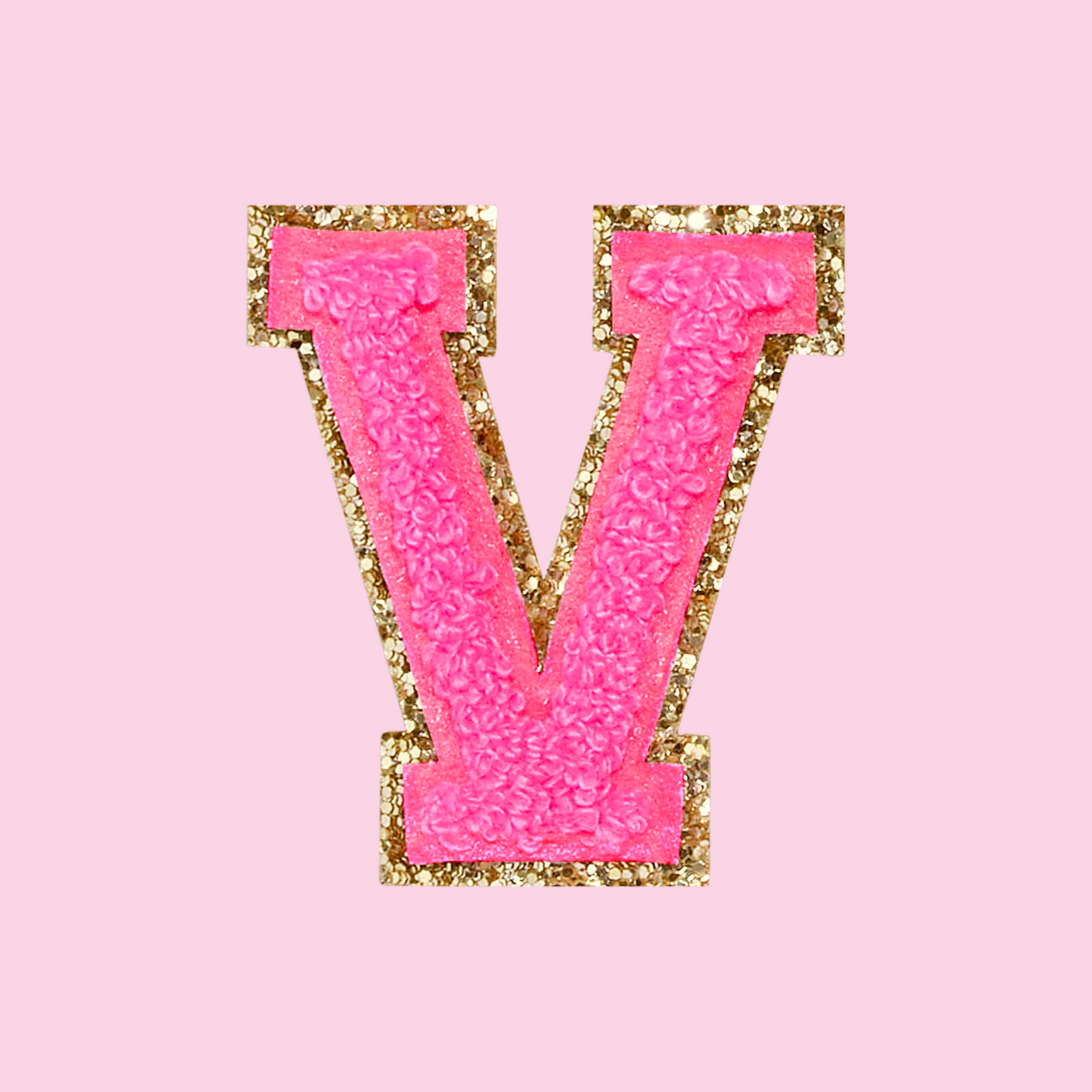 MINI CHENILLE VARSITY LETTER PATCH - NEON PINK