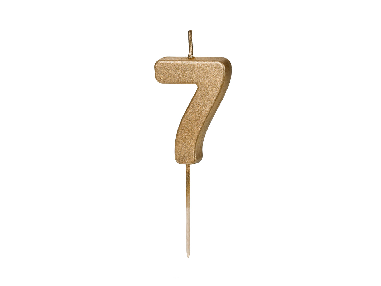 mini gold number 7 candle