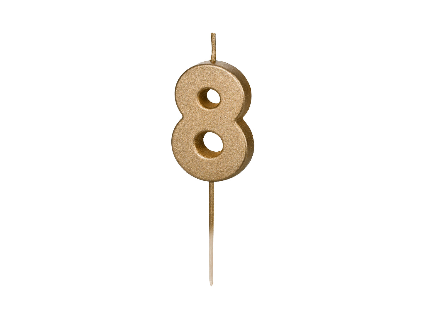 mini gold number 8 candle