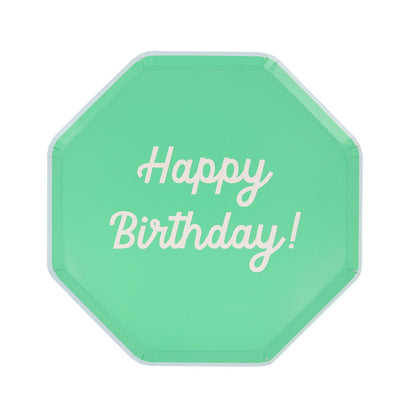 mint ' happy birthday ' side plate 