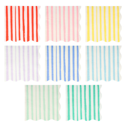 LARGE MIXED STRIPE NAPKINS BY MERI MERI