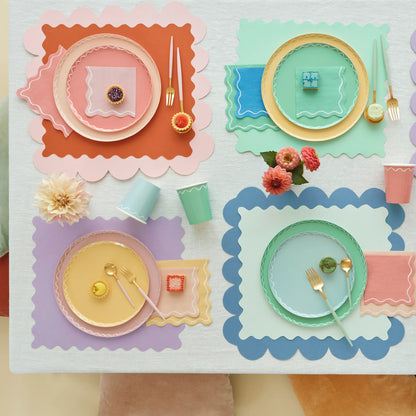 colourful plates tablescape 