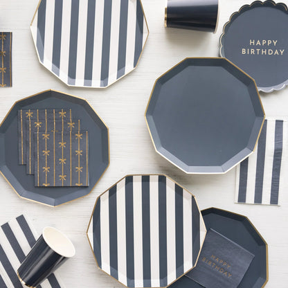 midnight blue premium dinner plates by Bonjour Fête