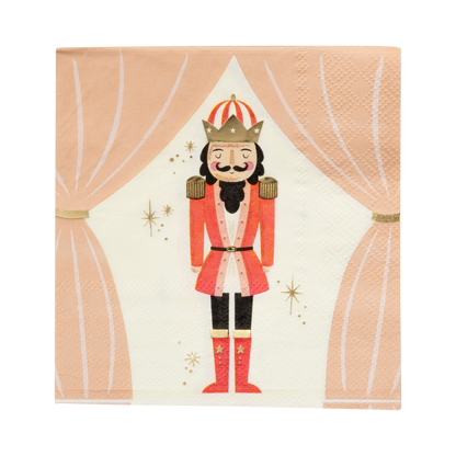 nutcracker cocktail napkin set 