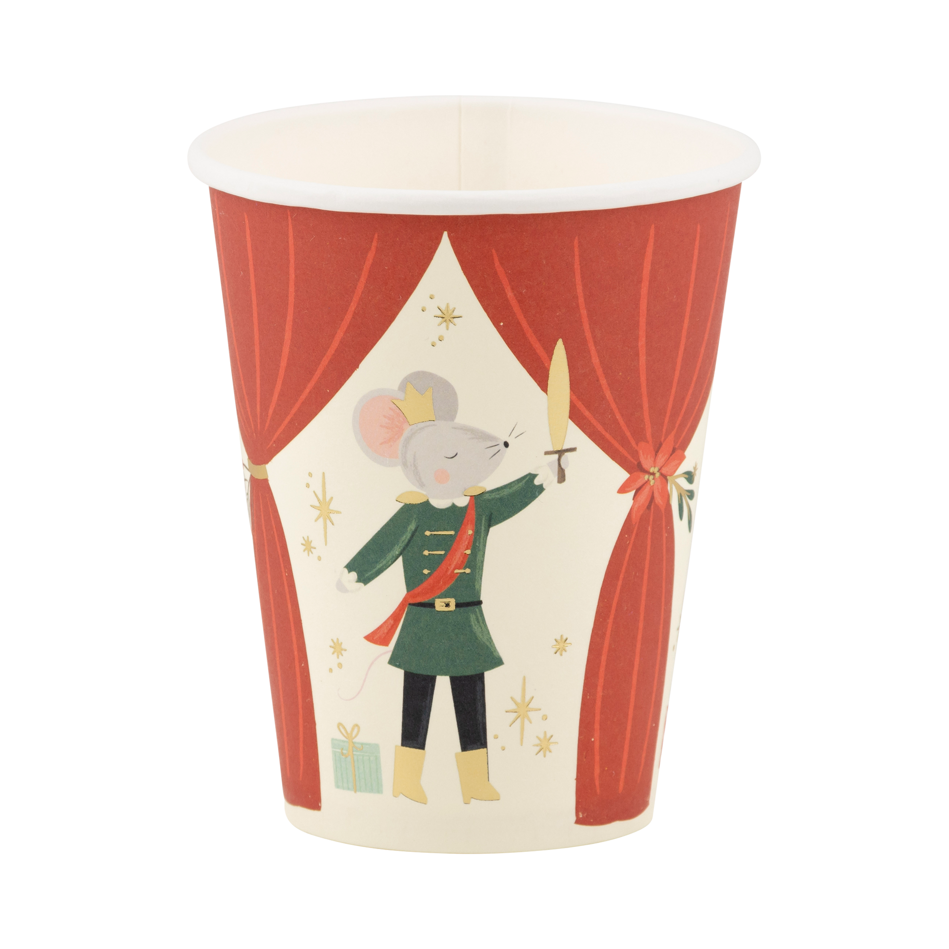 nutcracker holiday paper cups 