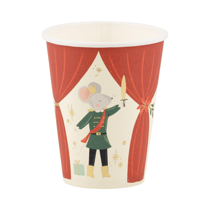 nutcracker holiday paper cups 