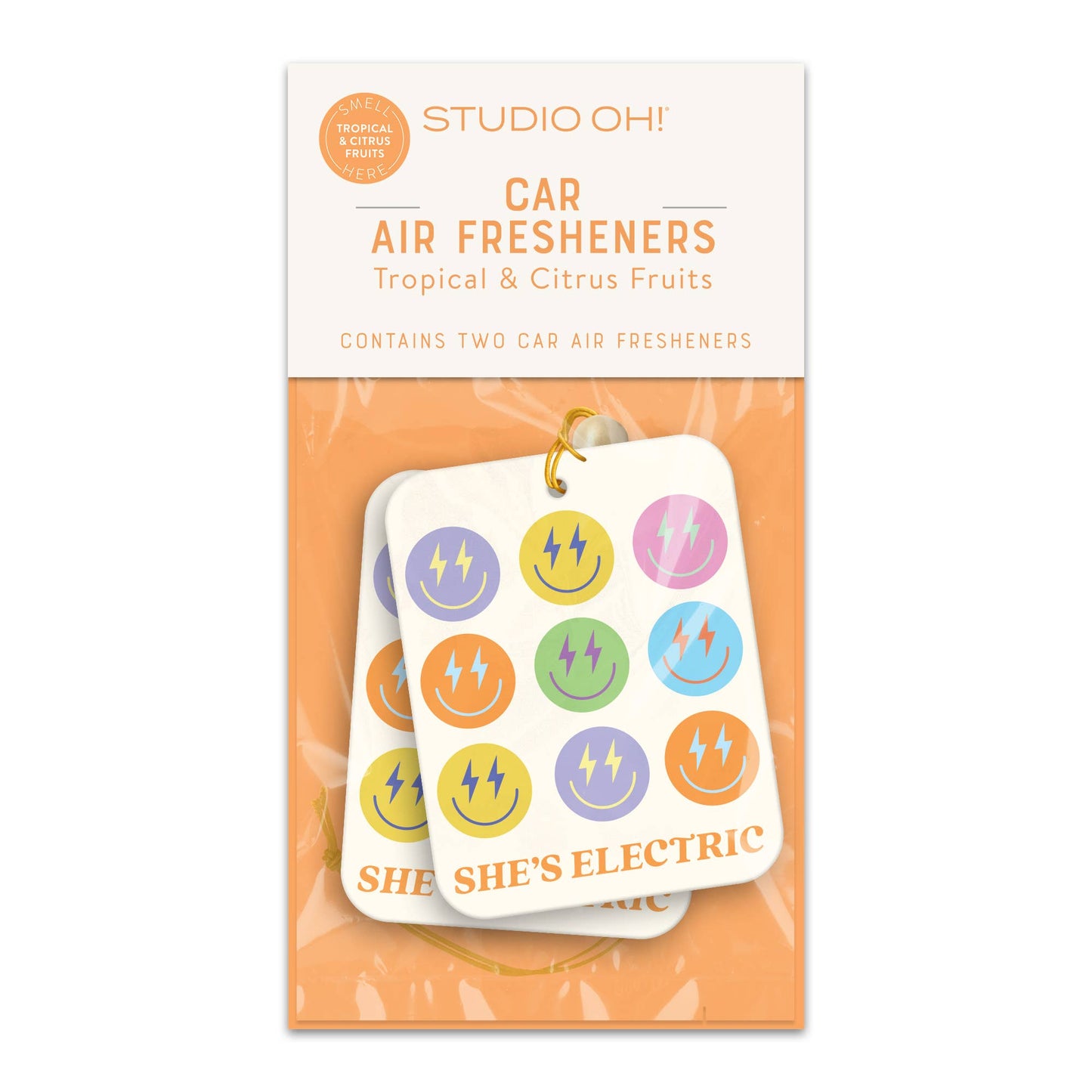 pack of two square decorative car air fresheners 