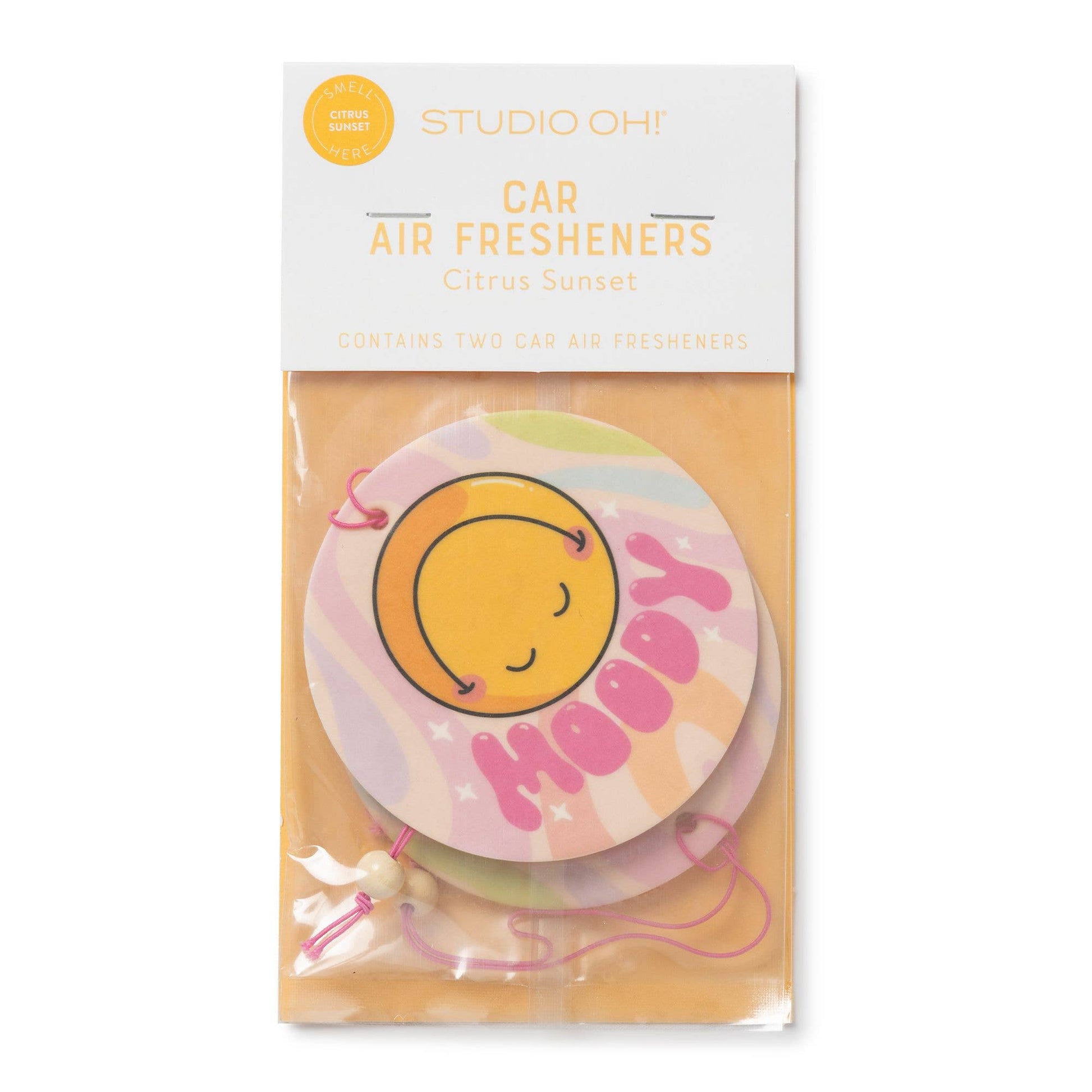 citrus sunset pack of two car air fresheners - by Studio Oh!