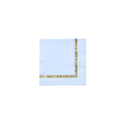 PALE BLUE BRUSHSTROKE COCKTAIL NAPKINS