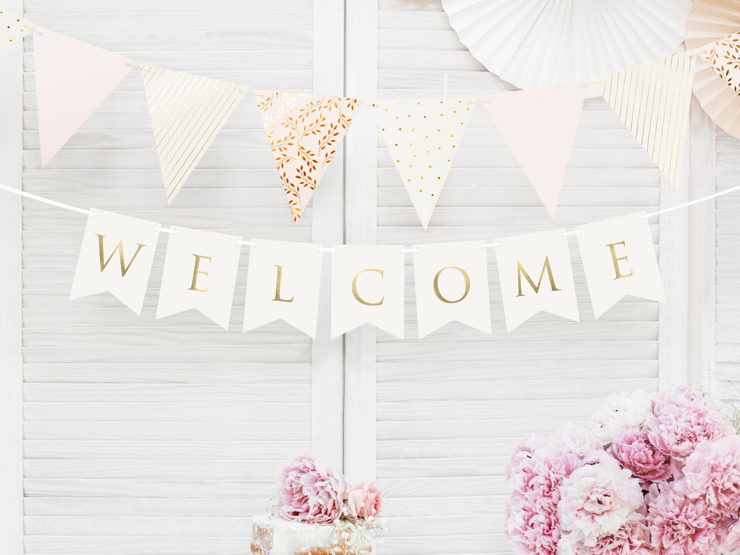 paper welcome hanging garland 