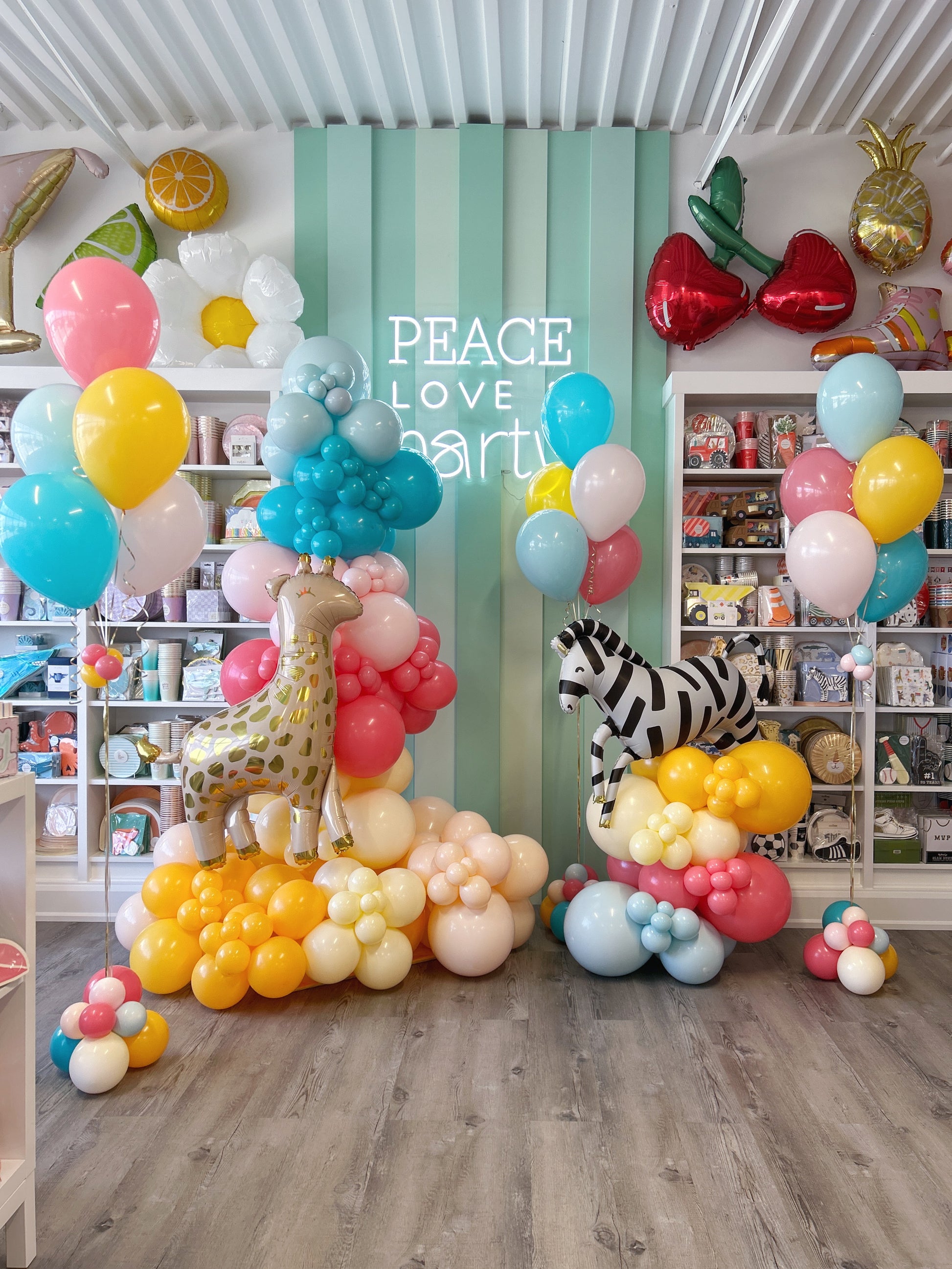 party animal colourful balloon garland