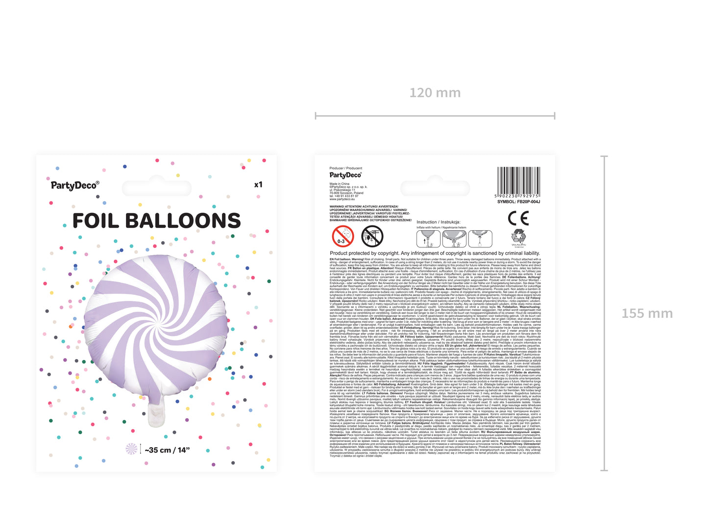 pastel candy foil balloon packaging 