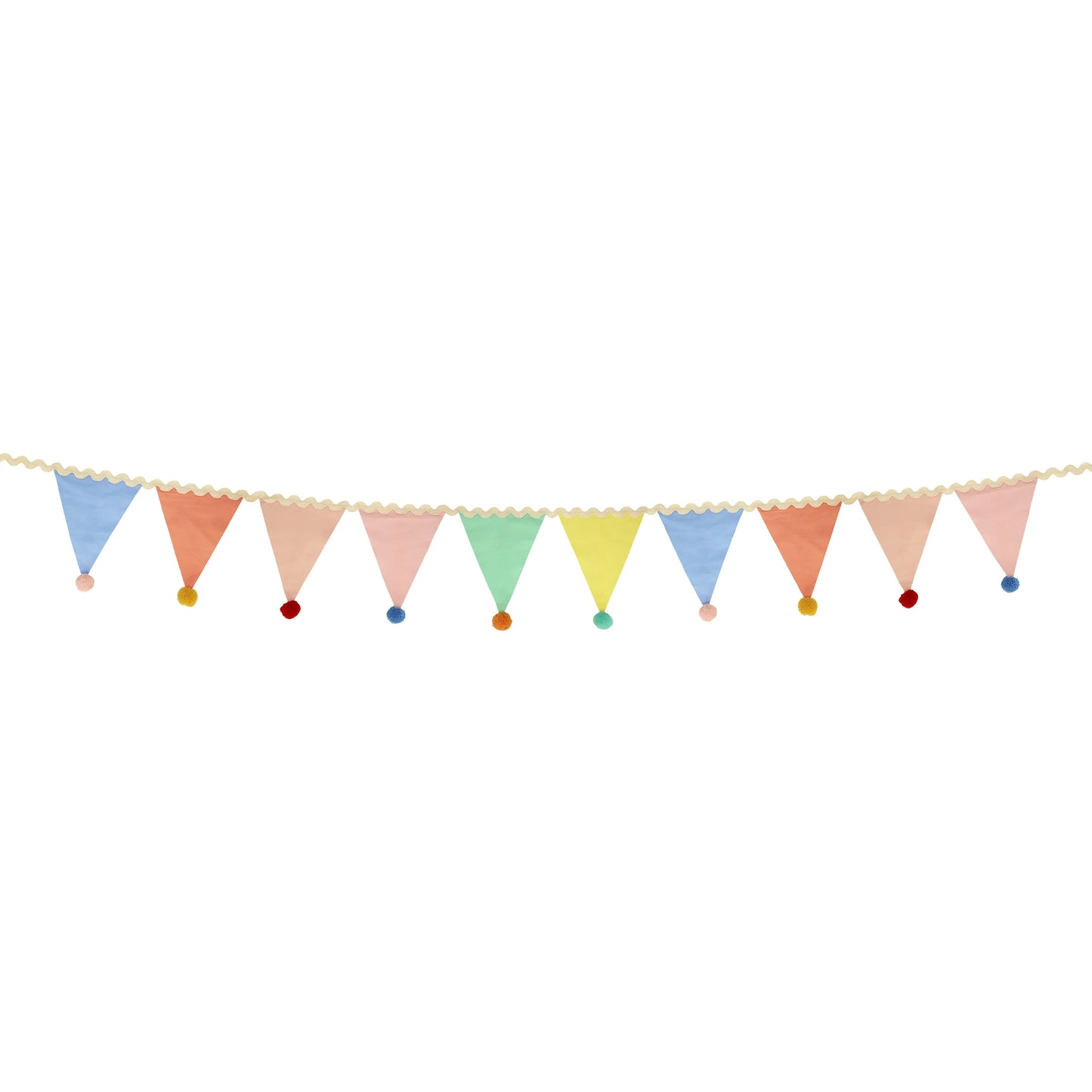 PASTEL POMPOM FLAG GARLAND BY MERI MERI