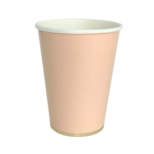 peach gold foil paper party cups by Bonjour Fête