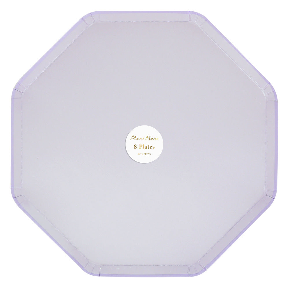 periwinkle paper dinner plates by meri meri two tone