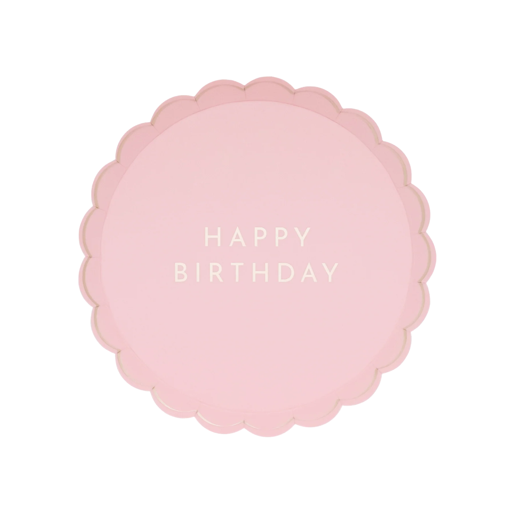 petal pink signature happy birthday small plates by Bonjour Fête