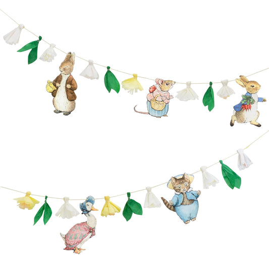 peter rabbit themed paper garland