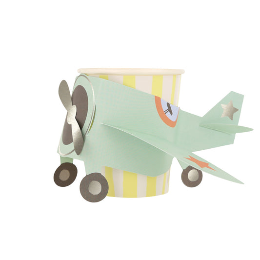 3D plane cups by meri meri - pack of 8 9oz cups