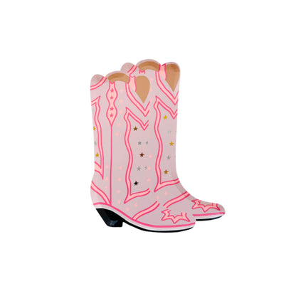 pony takes large boot plates soft pink with gold and silver stars 
