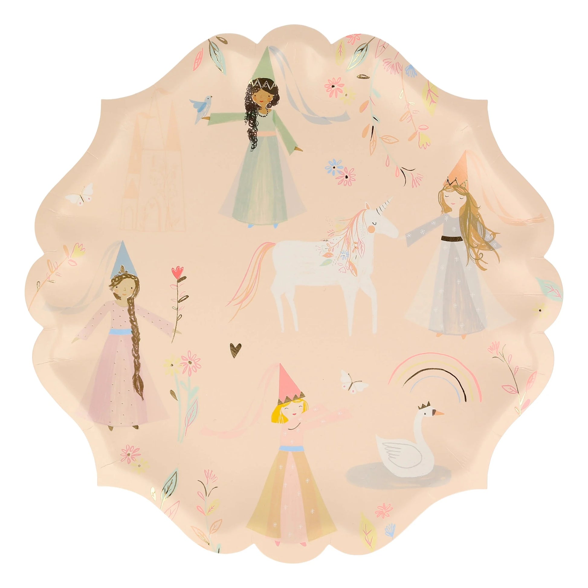 princess large plates by meri meri 