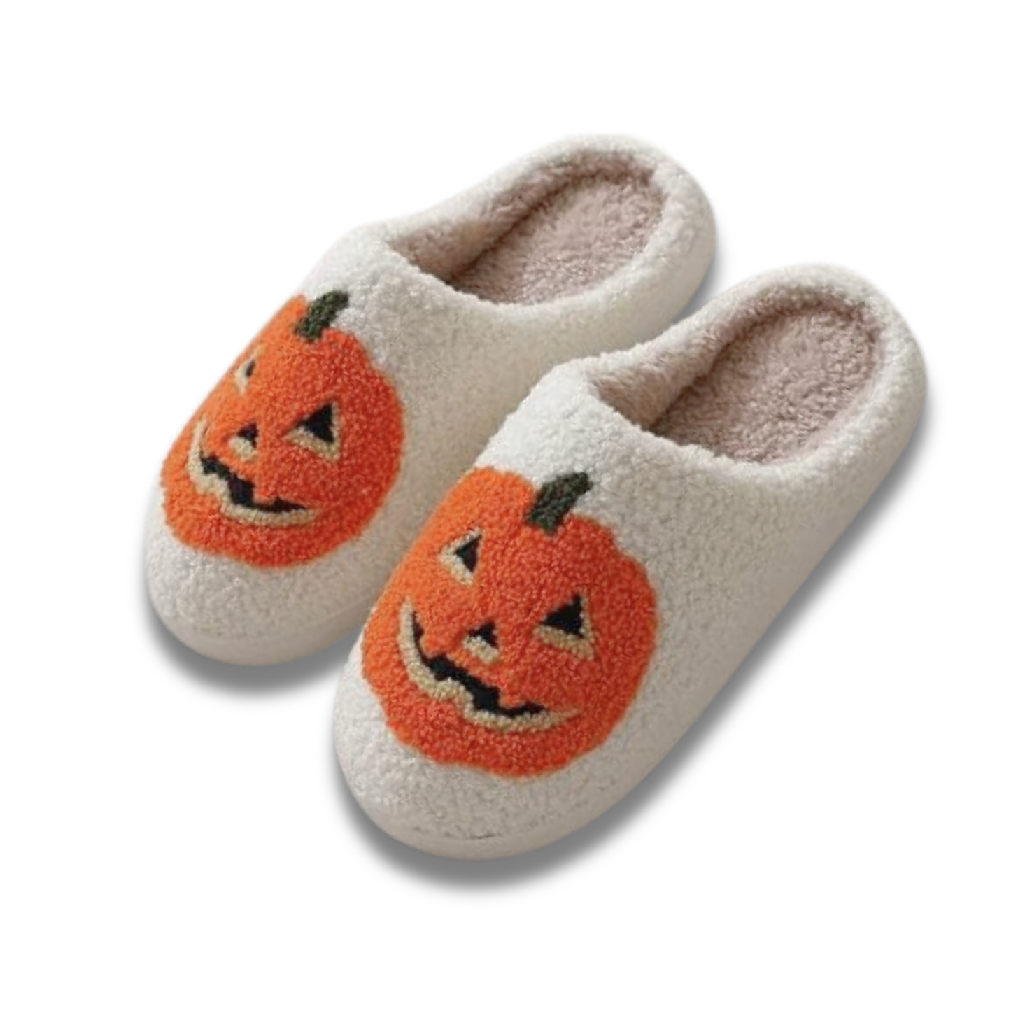 pumpkin fuzzy slippers 