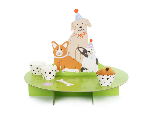 puppy cupcake stand with 24 muffin cups 