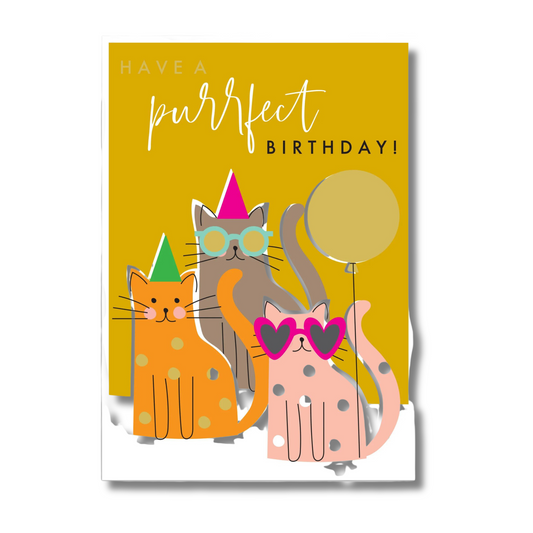 PURRFECT BIRTHDAY GREETING CARD