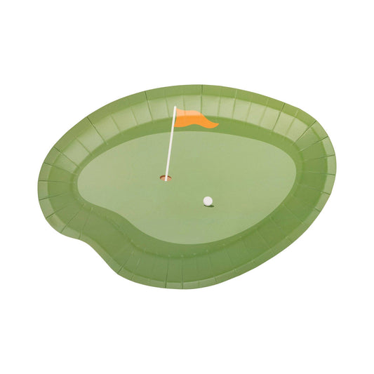 putting green paper plates - pack of 8 by my minds eye 