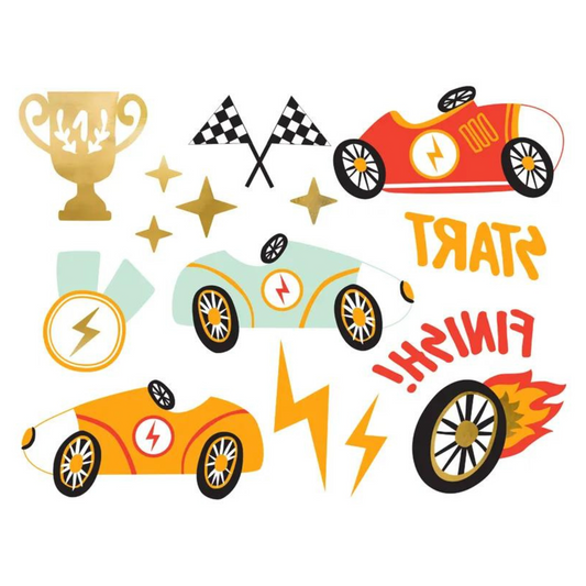 RACE CAR TEMPORARY TATTOOS