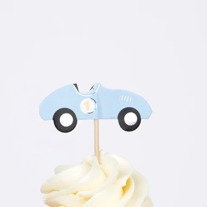 race cars themed cupcake kit
