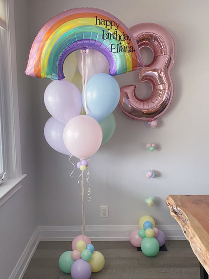 IRIDESCENT PASTEL RAINBOW FOIL BALLOON