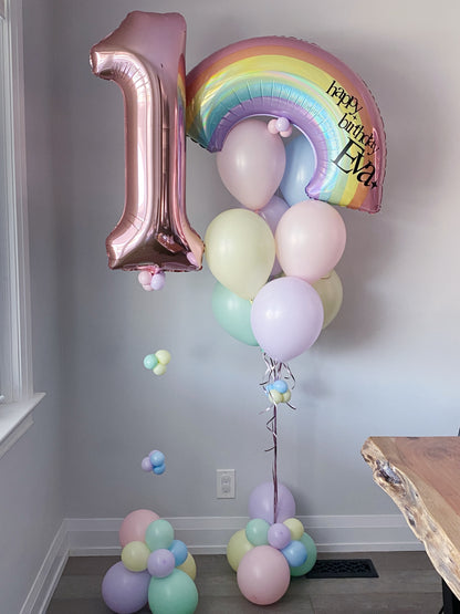 IRIDESCENT PASTEL RAINBOW FOIL BALLOON