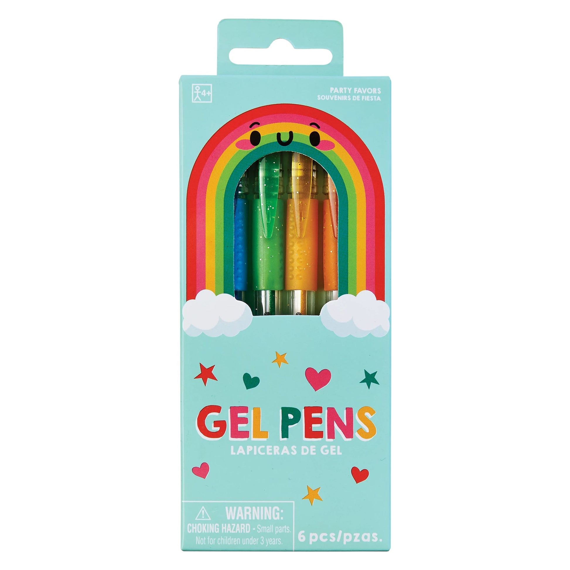 rainbow gel pen set - pack of 6 