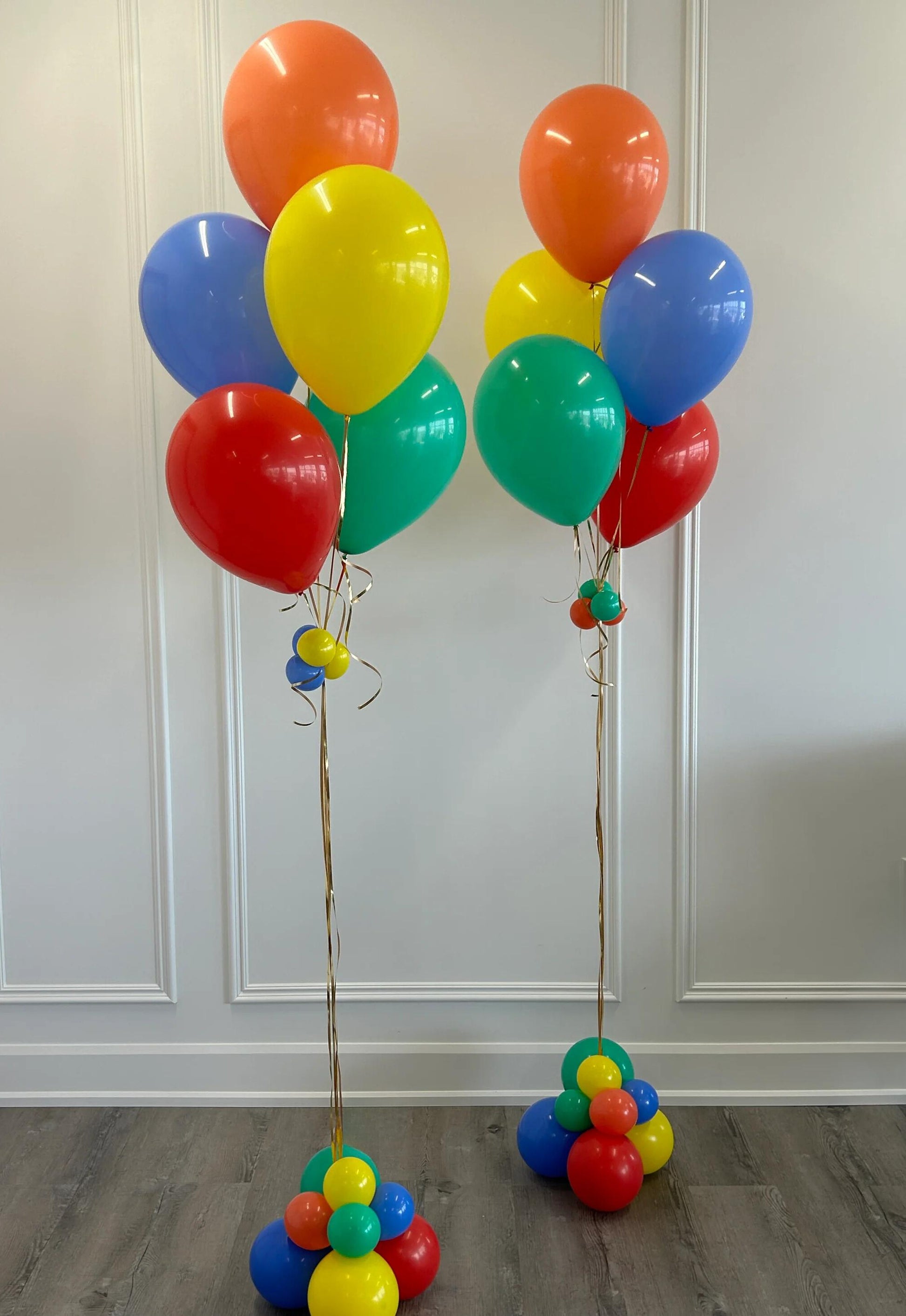 rainbow coloured balloon bundle