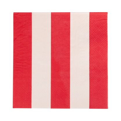 red and pink stripe napkins