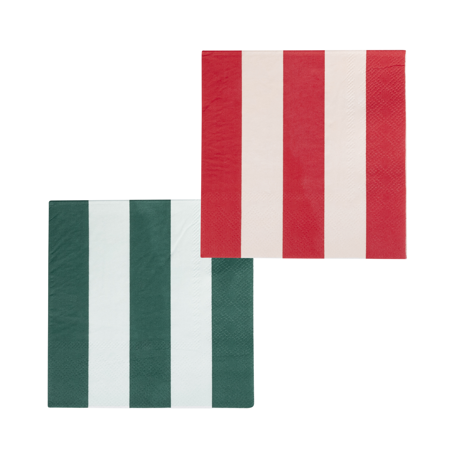 red, pink, green and mint stripe cocktail napkins - pack of 24 