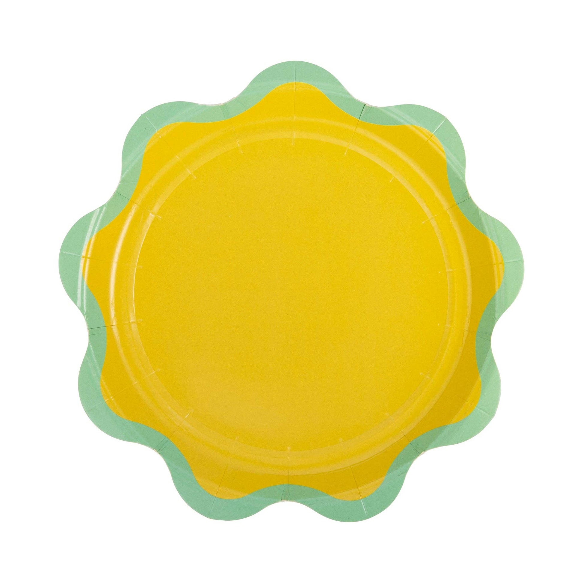 ric rac yellow dessert plates 