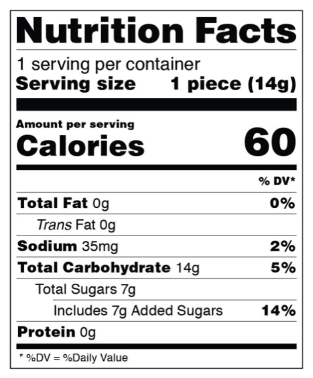 nutrition info