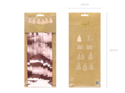 rose gold tassel garland packaging 