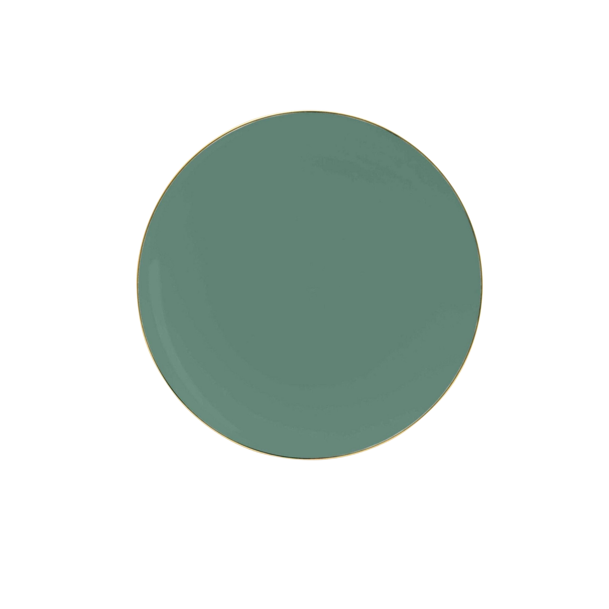 sage green plastic dessert plate