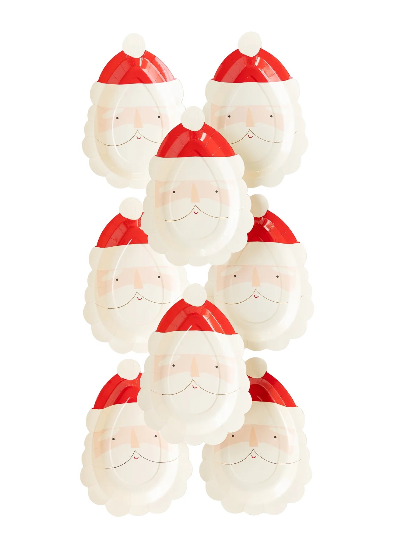 SANTA FACE SHAPED PLATES